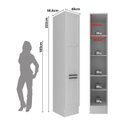 Ver imagem 3 de Paneleiro Armário 2 Portas Almofada e Rodapé 40cm TM4313 MDF Grazi Branco