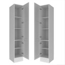 Ver imagem 5 de Paneleiro Armário 2 Portas Almofada e Rodapé 40cm TM4313 MDF Grazi Branco