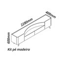 Ver imagem 3 de Rack para Tv até 85 Polegadas com Led com Pés Madeira Infinity 228cm