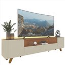 Ver mais imagens de Rack para Tv até 85 Polegadas com Led com Pés Madeira Infinity 228cm