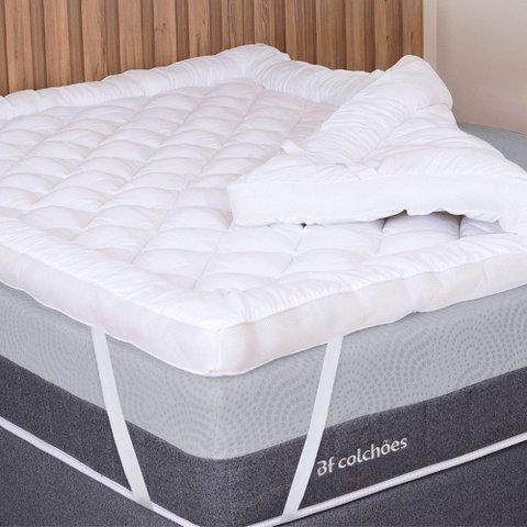 Pillow Top Queen 1000g Fibras Siliconadas Extra Macio 158x198cm Bf Colchões