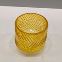 Ver imagem 4 de Castiçal Porta Vela Decorativo Home&co Vidro 8x8x8cm Amarelo