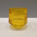 Ver imagem 2 de Castiçal Porta Vela Decorativo Home&co Vidro 8x8x8cm Amarelo