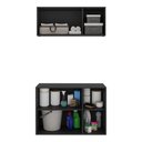 Ver imagem 4 de Conjunto Lavanderia Suspenso Multiuso Armário Aéreo e Balcão 3 Portas Multimóveis Mp5049 Preto