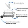 Gira Grill Inox c/ 6 Espetos Tridente + Espeto Grelha Pratic - 4