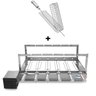 Gira Grill Inox c/ 6 Espetos Tridente + Espeto Grelha Pratic - 1