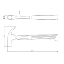 Martelo de Unha 27 Mm Tramontina Extra Fortis com Cabo em Nylon e Fibra Tramontina - 3