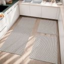 Ver imagem 3 de Tapete Kit Cozinha 3 Peças 1 Passadeira 1,30 X 0,45 2 Capacho 0,65 X 0,45 Rústico Antiderrapante Cru