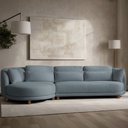 Ver imagem 2 de Sofá 05 Lugares 330cm Arizona com Chaise Direito Bouclé Azul Claro - Nexta Casa