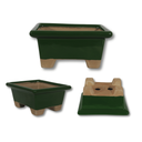 Ver imagem 1 de VASO BONSAI CERAMICO 16X14X08CM RETANGULAR:VERDE