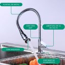 Ver imagem 7 de Torneira Bancada Cozinha Banheiro Mesa Bancada Gourmet Mangueira Flexível Metal Cromada Articulada