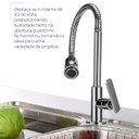 Ver imagem 3 de Torneira Bancada Cozinha Banheiro Mesa Bancada Gourmet Mangueira Flexível Metal Cromada Articulada
