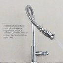 Ver mais imagens de Torneira Bancada Cozinha Banheiro Mesa Bancada Gourmet Mangueira Flexível Metal Cromada Articulada