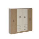 Ver imagem 2 de Guarda Roupa Casal Japão 8 Portas 4 Gavetas Menu Móveis Off White Carvalho