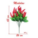 Ver imagem 2 de Kit 6 Ramos Decoração Arranjo Pimenta Artificial Plástico 12