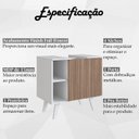 Ver imagem 3 de Gabinete para Banheiro 01 Porta e 4 Nichos B86 Branco Montana Novam