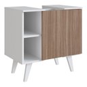 Ver imagem 1 de Gabinete para Banheiro 01 Porta e 4 Nichos B86 Branco Montana Novam