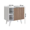Ver imagem 4 de Gabinete para Banheiro 01 Porta e 4 Nichos B86 Branco Montana Novam