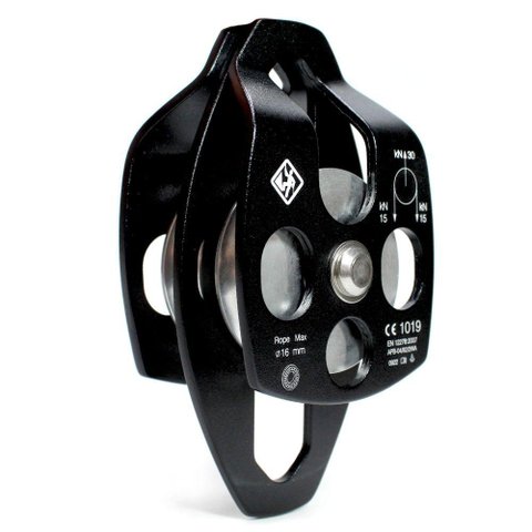 Polia Dupla Oscilante Rolamentada Usclimb 30kn Ce Uiaa para Corda até 16mm