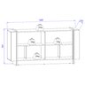 Buffet 4 Portas 160cm Copacabana Tubo - 9