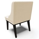 Ver imagem 6 de Kit 3 Cadeiras Decorativas Sala de Jantar Base Fixa de Madeira Firenze Linho Bege/Preto G19 - Gran B