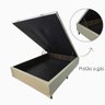 Base Cama Box Casal Baú Pistão a Gás e Revestimento Suede Bege Reforçada Brindade – 138x188cm - 14
