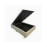 Base Cama Box Casal Baú Pistão a Gás e Revestimento Suede Bege Reforçada Brindade – 138x188cm - 6