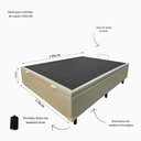 Ver mais imagens de Base Cama Box Casal Baú Pistão a Gás e Revestimento Suede Bege Reforçada Brindade – 138x188cm