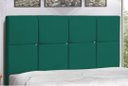Ver imagem 3 de Cabeceira Estofada Box Casal Encosto para Cama Civic 144x126 Azul Tiffany