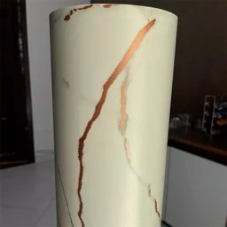 Envelopamento Adesivo Mármore Crema Marfil Dourado Vinílico Autocolante Lavável 1m X 60cm - 10