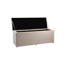 Ver imagem 3 de Recamier Sofá Baú Madrid 1,40 cm Suede Bege