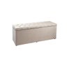 Recamier Sofá Baú Madrid 1,40 cm Suede Bege - 1