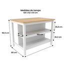 Ver imagem 6 de Bancada Gourmet Ilha Cozinha com Iluminação Ditália Branco