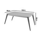 Ver imagem 3 de Conjunto Sala de Jantar Havana C/ Tampo Madeirado C/ Vidro Canto Curvo 120x80cm e 4 Cadeiras