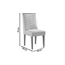 Ver imagem 2 de Conjunto Sala de Jantar Havana C/ Tampo Madeirado C/ Vidro Canto Curvo 120x80cm e 4 Cadeiras