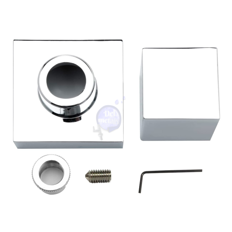 Acabamento Registro Quadrado Metal Cromado Padrão Deca Kit 6 Und Del Metais - 1