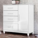 Ver imagem 7 de Comoda Venus 4 Gavetas 1 Porta com Pes 98 Cm Branco Flex Moval