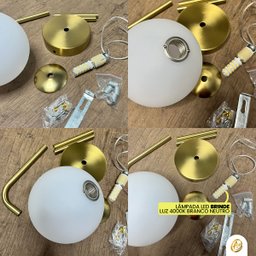 Arandela de Parede com Lâmpada Led G9 4000k Inclusa Dourado Bivolt - 2