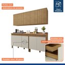 Ver imagem 3 de Cozinha 4 Peças 10 Portas 1 Gaveta Imperial Yescasa Marrom/Cinamomo/Off White