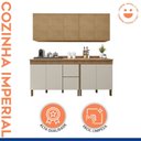 Ver imagem 2 de Cozinha 4 Peças 10 Portas 1 Gaveta Imperial Yescasa Marrom/Cinamomo/Off White