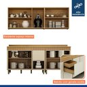 Ver imagem 6 de Cozinha 4 Peças 10 Portas 1 Gaveta Imperial Yescasa Marrom/Cinamomo/Off White