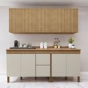 Ver imagem 1 de Cozinha 4 Peças 10 Portas 1 Gaveta Imperial Yescasa Marrom/Cinamomo/Off White