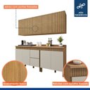 Ver imagem 4 de Cozinha 4 Peças 10 Portas 1 Gaveta Imperial Yescasa Marrom/Cinamomo/Off White