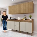 Ver mais imagens de Cozinha 4 Peças 10 Portas 1 Gaveta Imperial Yescasa Marrom/Cinamomo/Off White