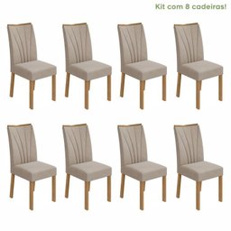 Conjunto com 8 Cadeiras para Sala de Jantar Apogeu - 2