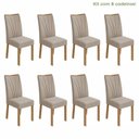 Ver imagem 1 de Conjunto com 8 Cadeiras para Sala de Jantar Apogeu