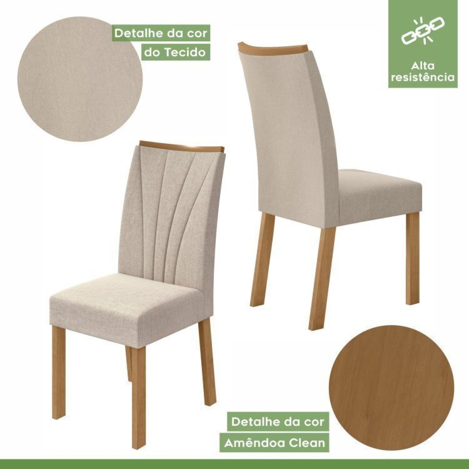 Conjunto com 8 Cadeiras para Sala de Jantar - 6