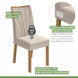 Conjunto com 8 Cadeiras para Sala de Jantar - 5