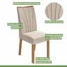 Conjunto com 8 Cadeiras para Sala de Jantar - 7