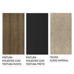 Conjunto Sala de Jantar Mesa Tampo de Vidro 6 Cadeiras Rustic/preto/imperial Geórgia Madesa - 10